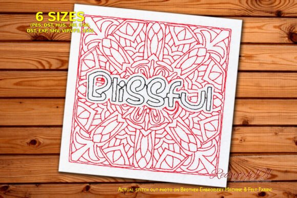 Download Blissful Word Embroidery Design - Premium Resources