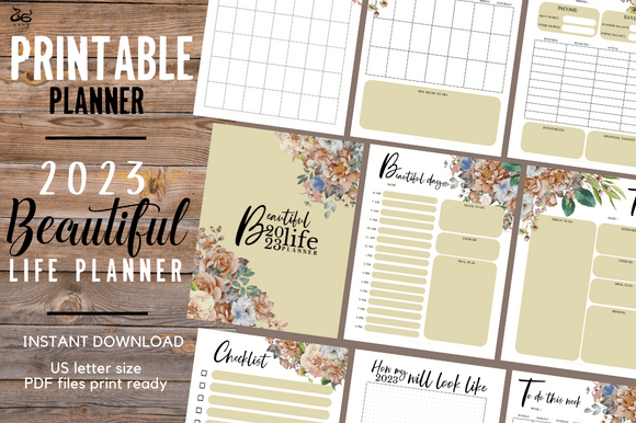 Download 2023 Beautiful Life Planner/ Undated/ #6 - Premium Resources
