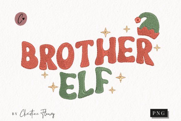 Download Faux Embroidery Brother Elf PNG - Premium Bundle