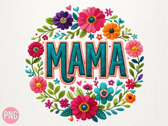Download Floral Mama Embroidery PNG Mom Shirt PNG - Floral mama embroidery Collection